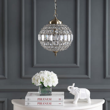 Georgina Crystal/Metal LED Pendant - JONATHAN Y